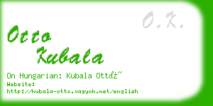 otto kubala business card